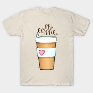Take Away - Paper Cup of Coffee Love T-Shirt